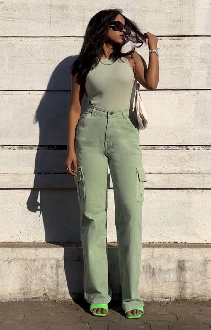 Women's Green Jeans & Denim