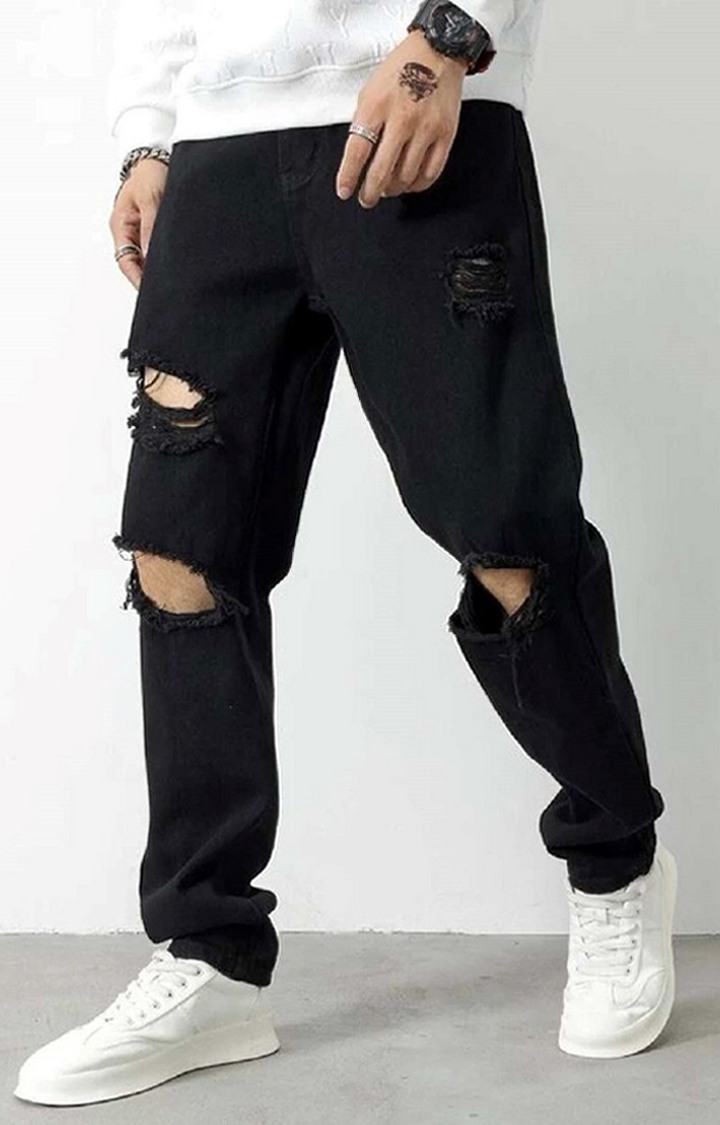 Super Distressed Regular Fit Men's  Jeans