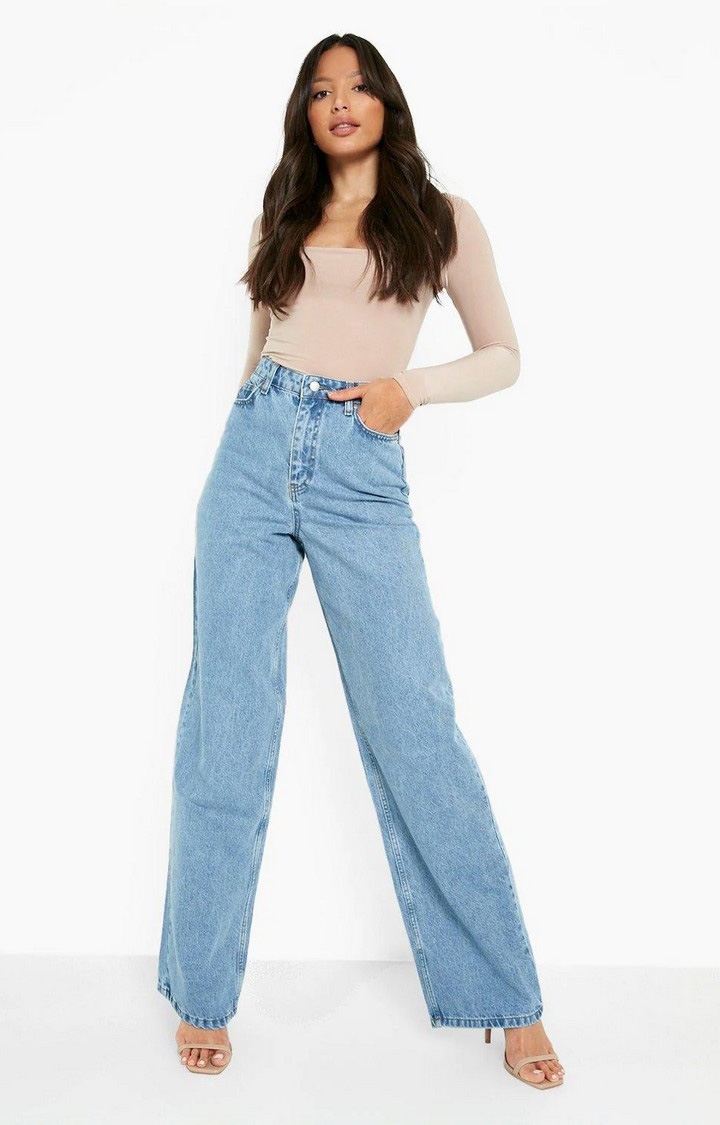 Women Aesthetic High Waisted Wide Fit Baggy Jeans