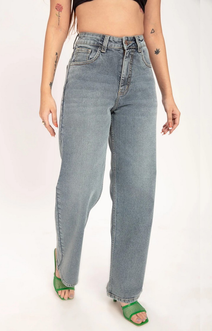 DOLCE CRUDO Jeans  Buy DOLCE CRUDO Womens Blue Flared Wideleg High Rise  Clean Look Regular Length Denim Jeans Online  Nykaa Fashion
