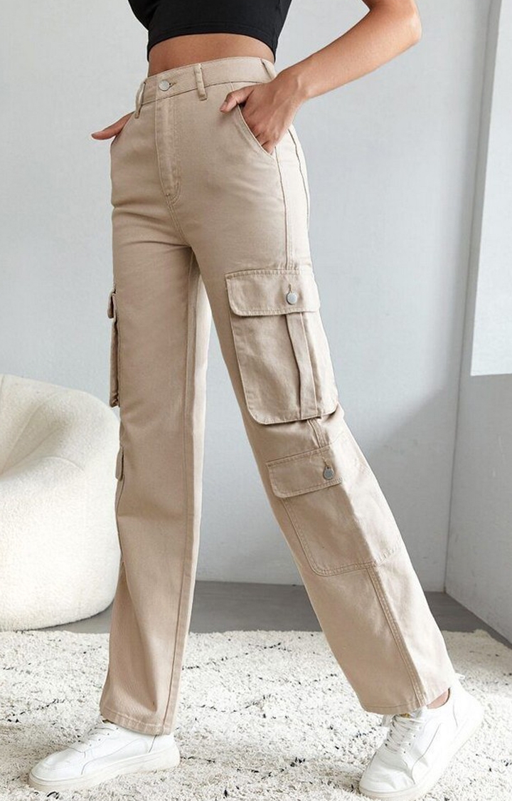 Ladies Casual Pants Style Street Fashion Straight Leg Wide Leg Ladies High  Waist Pants - The Little Connection