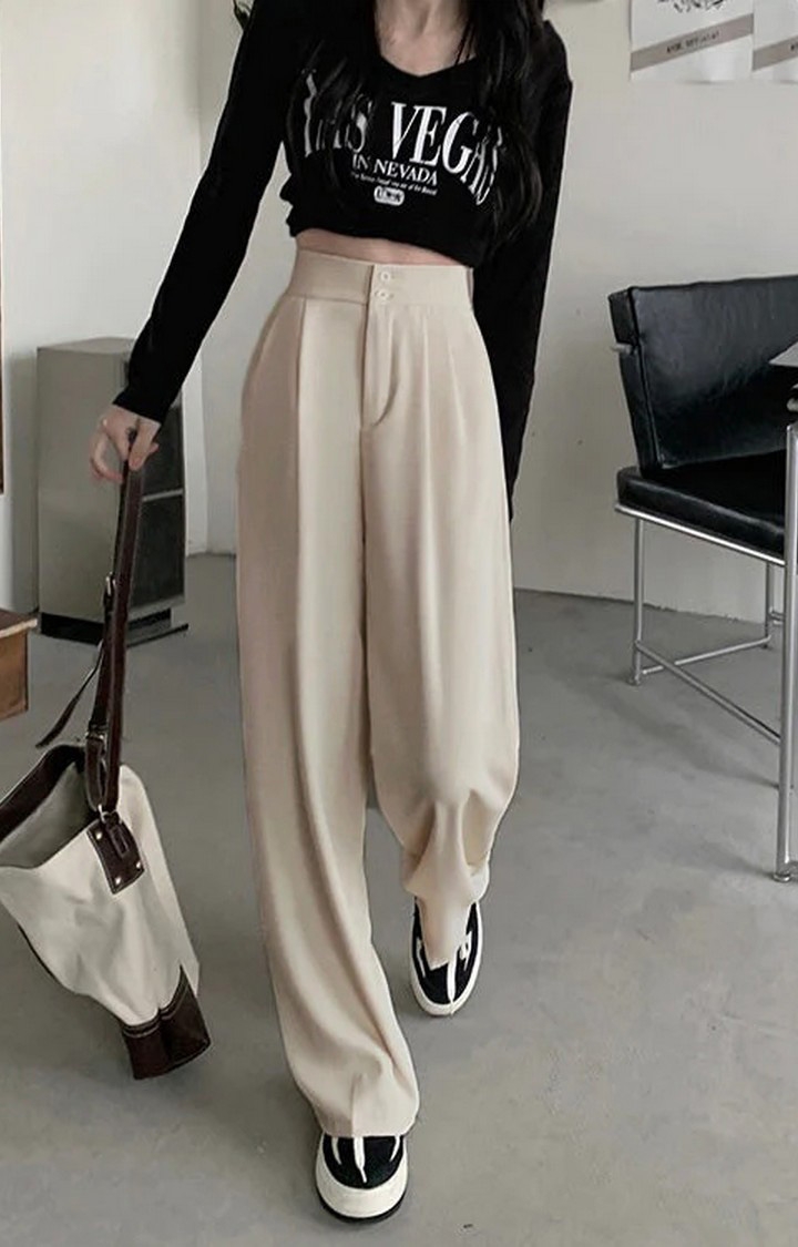 Korean Baggy Wide Pants, Women's Fashion, Bottoms, Other Bottoms on  Carousell-cheohanoi.vn