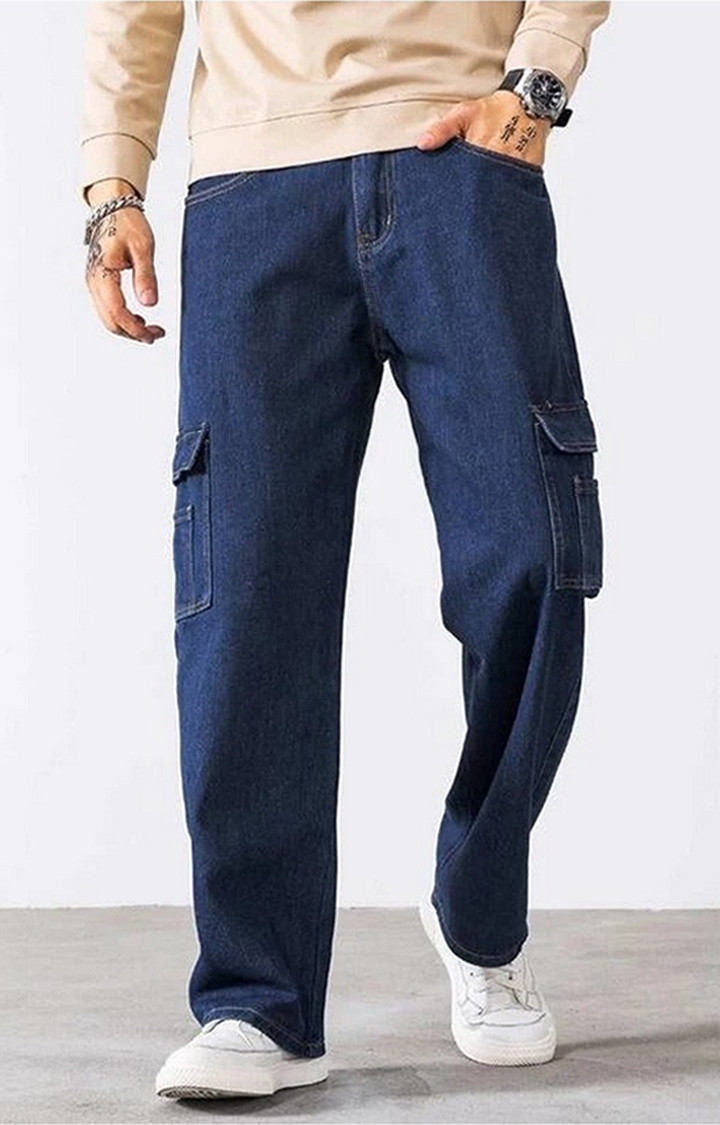 Buy Airforce Blue Stretch Cargo Pants For Men Online In India