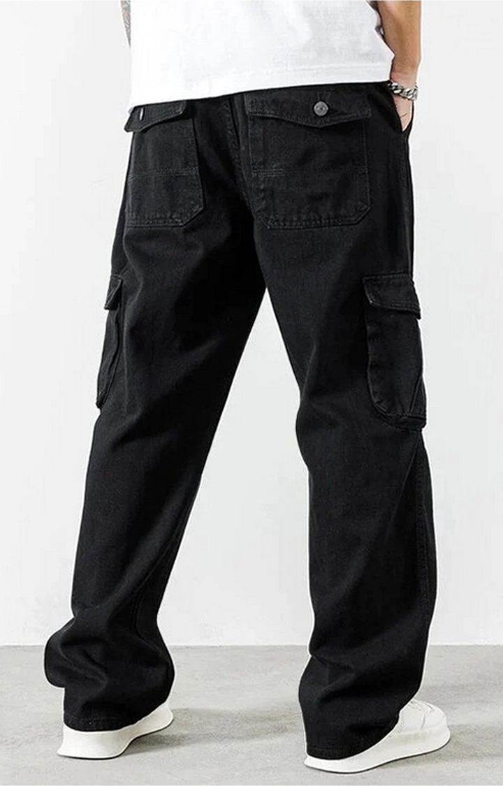 Men's Loose Fit Multiple Pocket Grey Premium Cargo Pant - Peplos Jeans –  Peplos Jeans