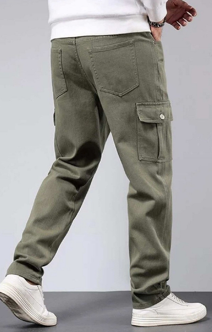 Buy Men's Casual Cotton Solid Cargo Pants Online @ NOZ2TOZ