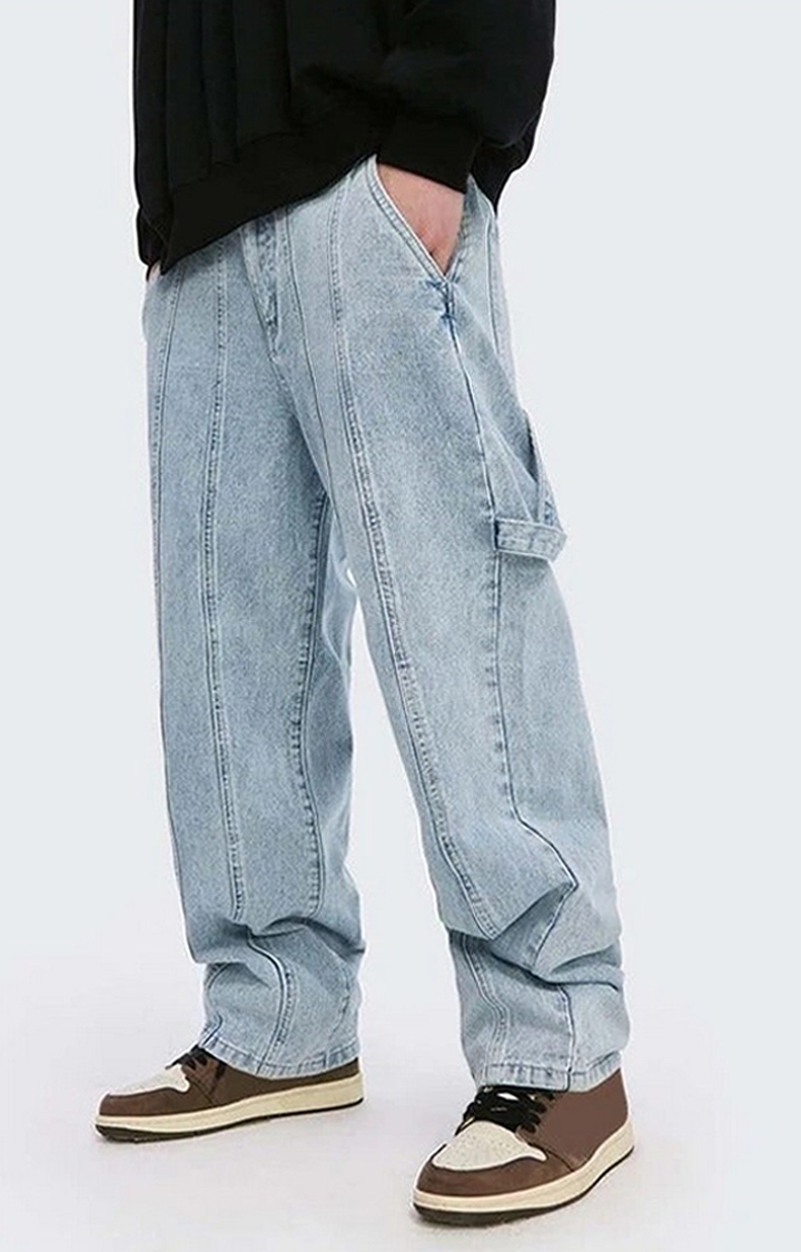 Baggy Jeans - Light grey denim - Men | H&M IN