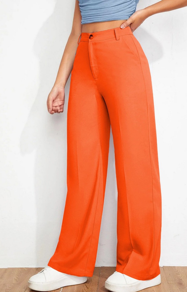 fcity.in - Simplicity Straight Leg Pants For Women Trousers / Trendy Latest