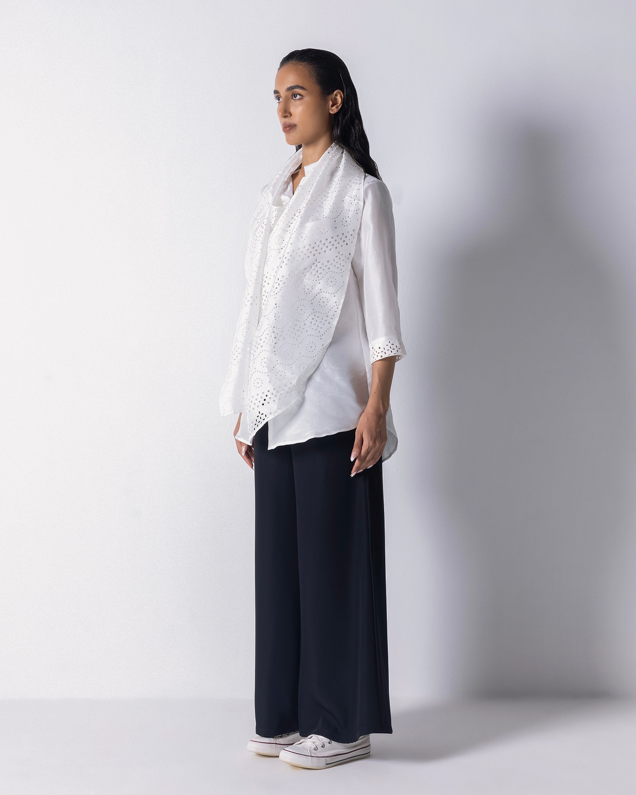Cutwork Scarf Shirt