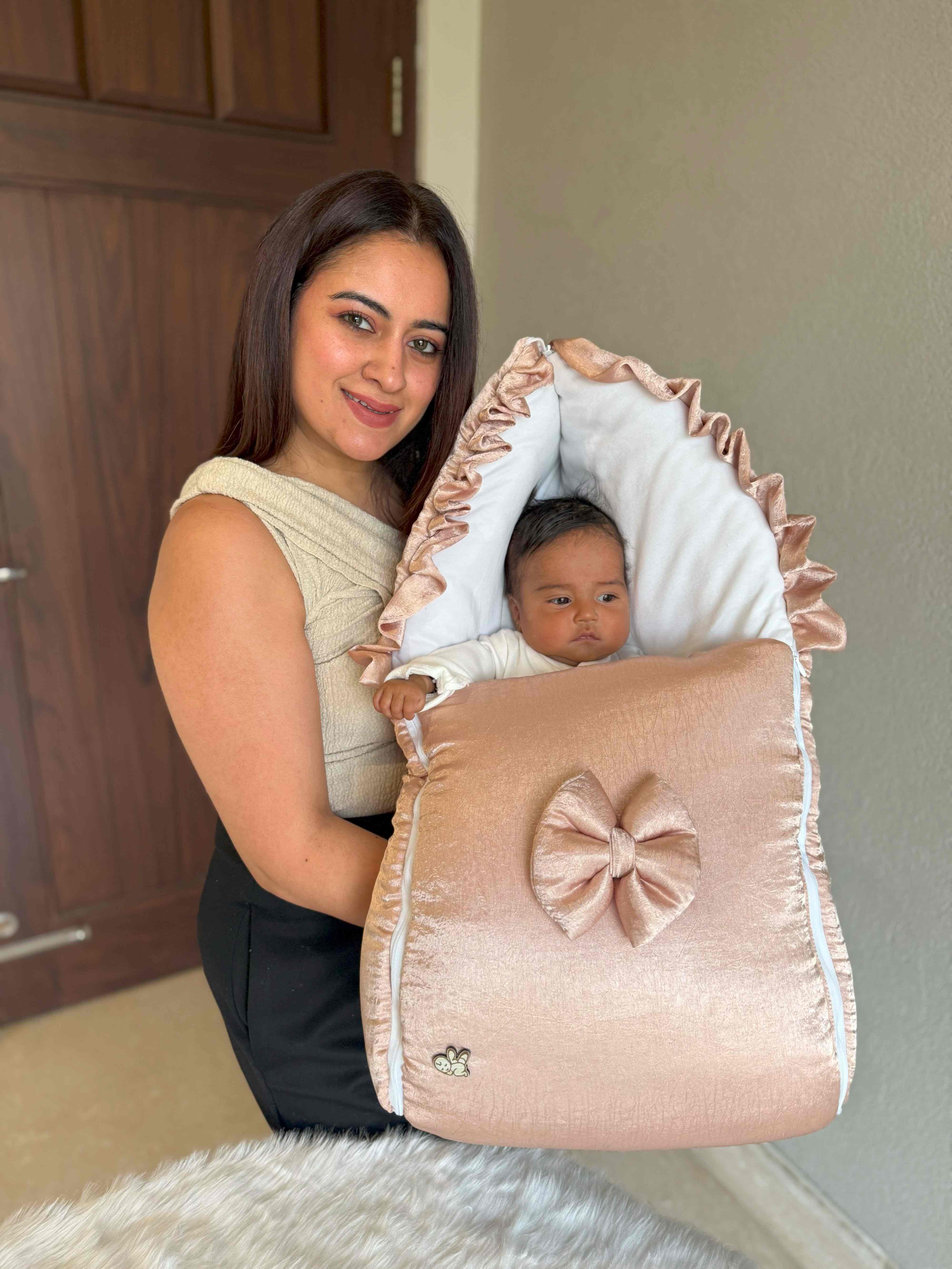 SnugNest Peach Sleeping Bag