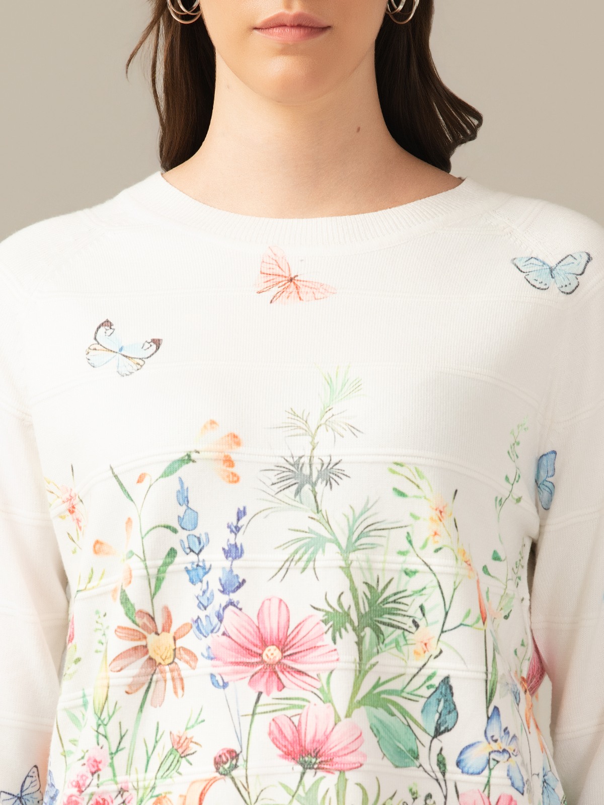 ALBION PREMIUM LADIES WHITE SWEATSHIRT