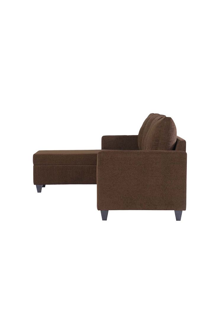neudot Saya RHS Sectional Sofa for Living Room |6 Person Sofa| Premium Fabric with Cushioned Armrest | 12 Months Warranty| Solid Wood Frame| 6 Seater in Saya Brown Color DIY(Do-It-Yourself)
