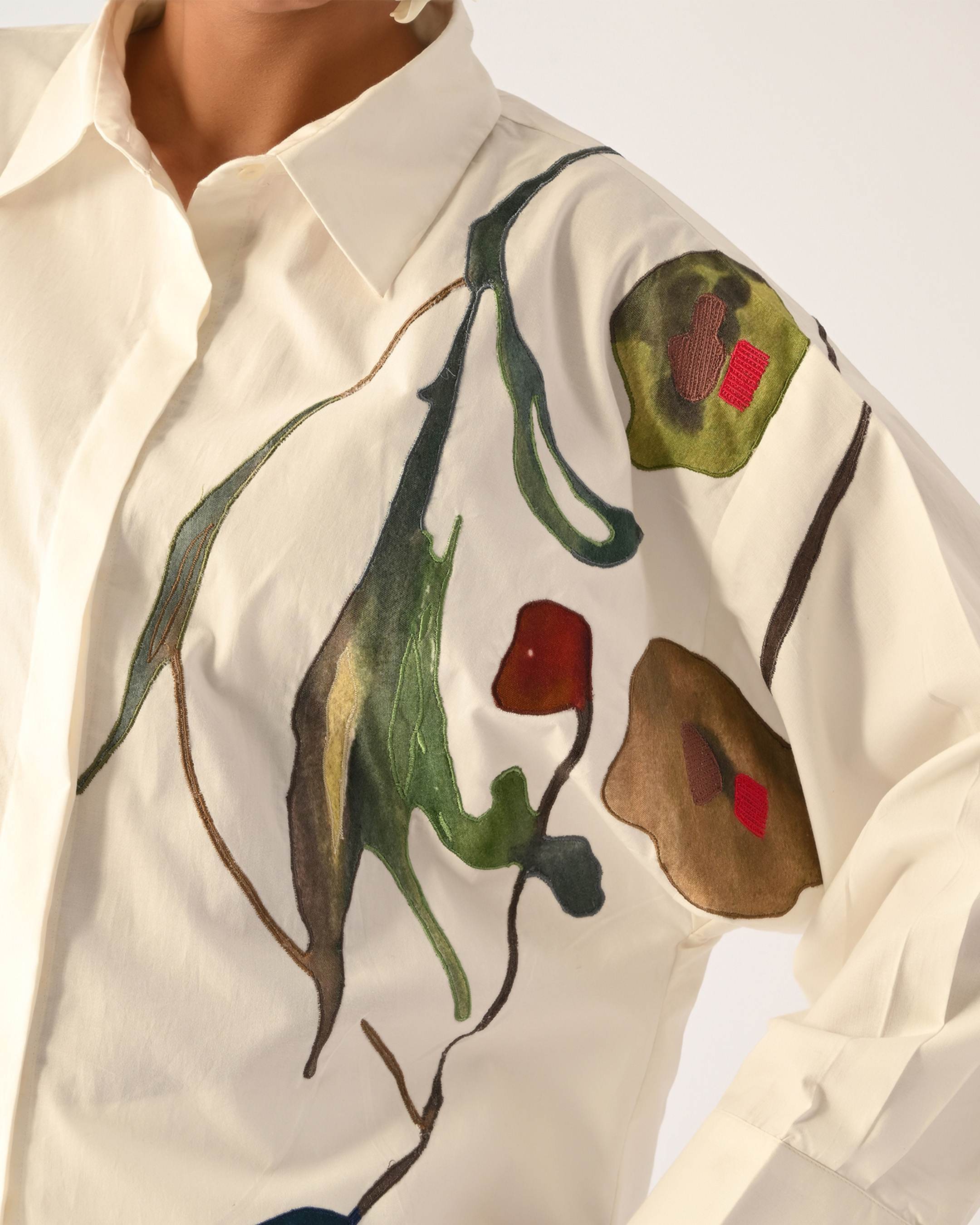 Botanica Ivory Sky Appliqué Top