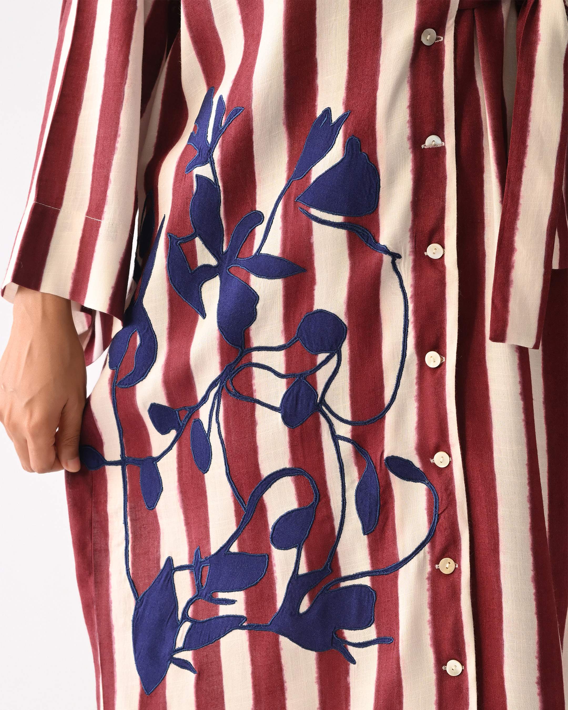 Revolt Bric Wrap Appliqué Dress