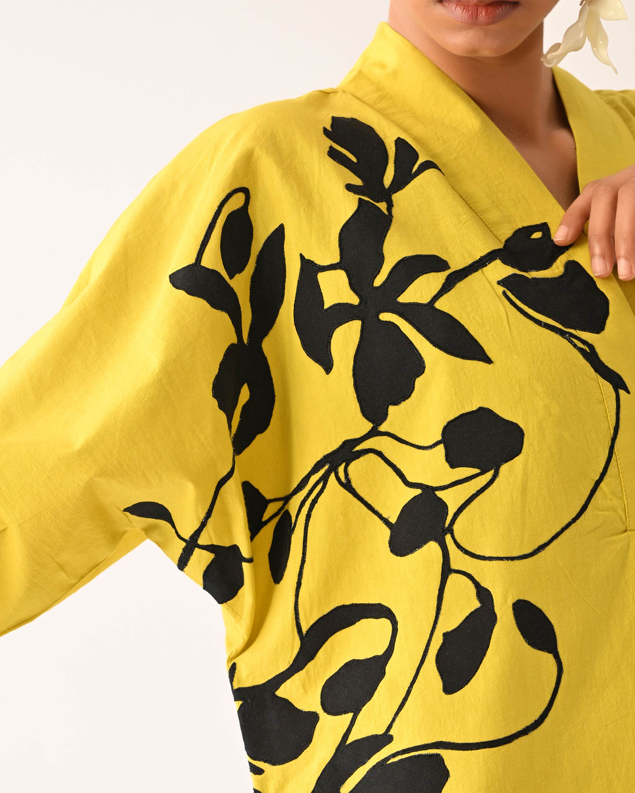 Mono Citrus Sicily Appliqué Dress