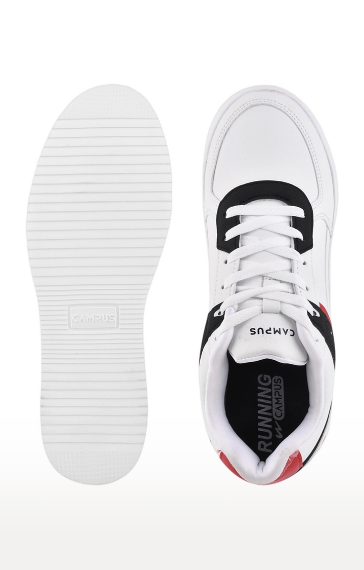 Campus Shoes | Men's Og-02 White PU Sneakers 3