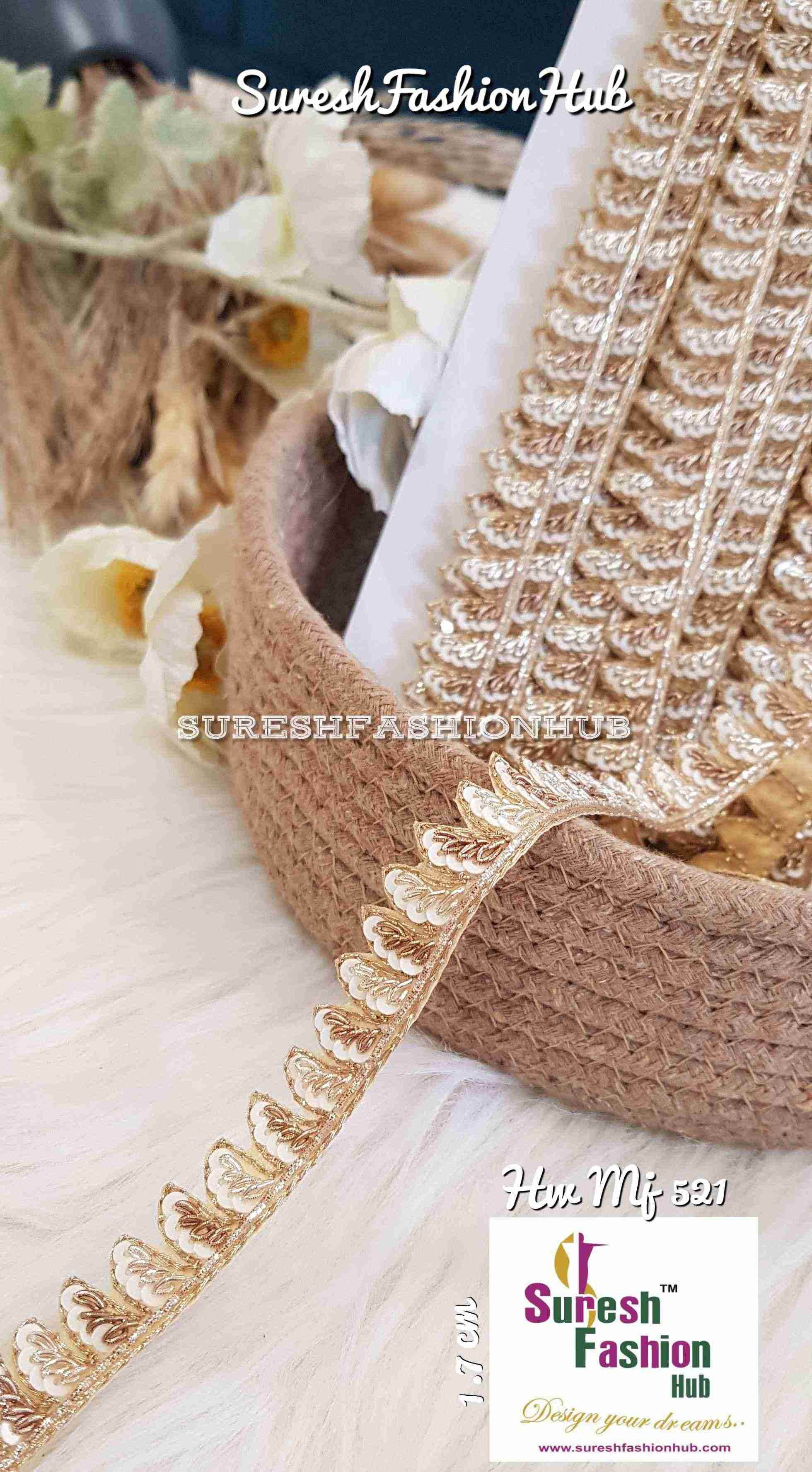 Dual Toned Handwork Designer Trim