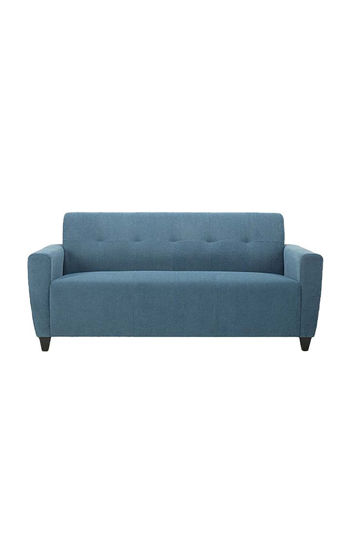 neudot Elegance Sofa for Living Room |3 Persons Sofa|Premium Fabric with Cushioned Armrest | Neem Wood Frame|3 Seater in - Blue