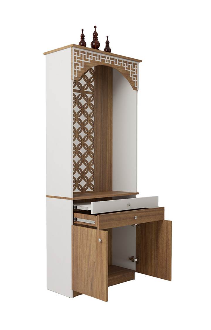 neudot  Bliss 6 Feet Mandir Unit Engineered Wood Home Temple  (Height: 170, Knock Down)
