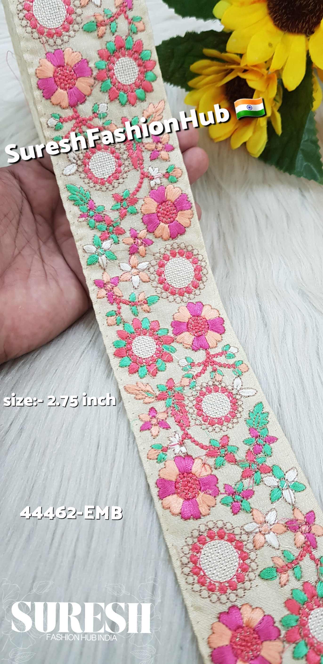 Earthy Harmony Embroidery Lace