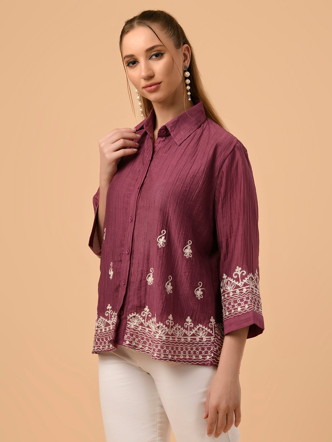 ALBION SMART LADIES PURPLE TOP
