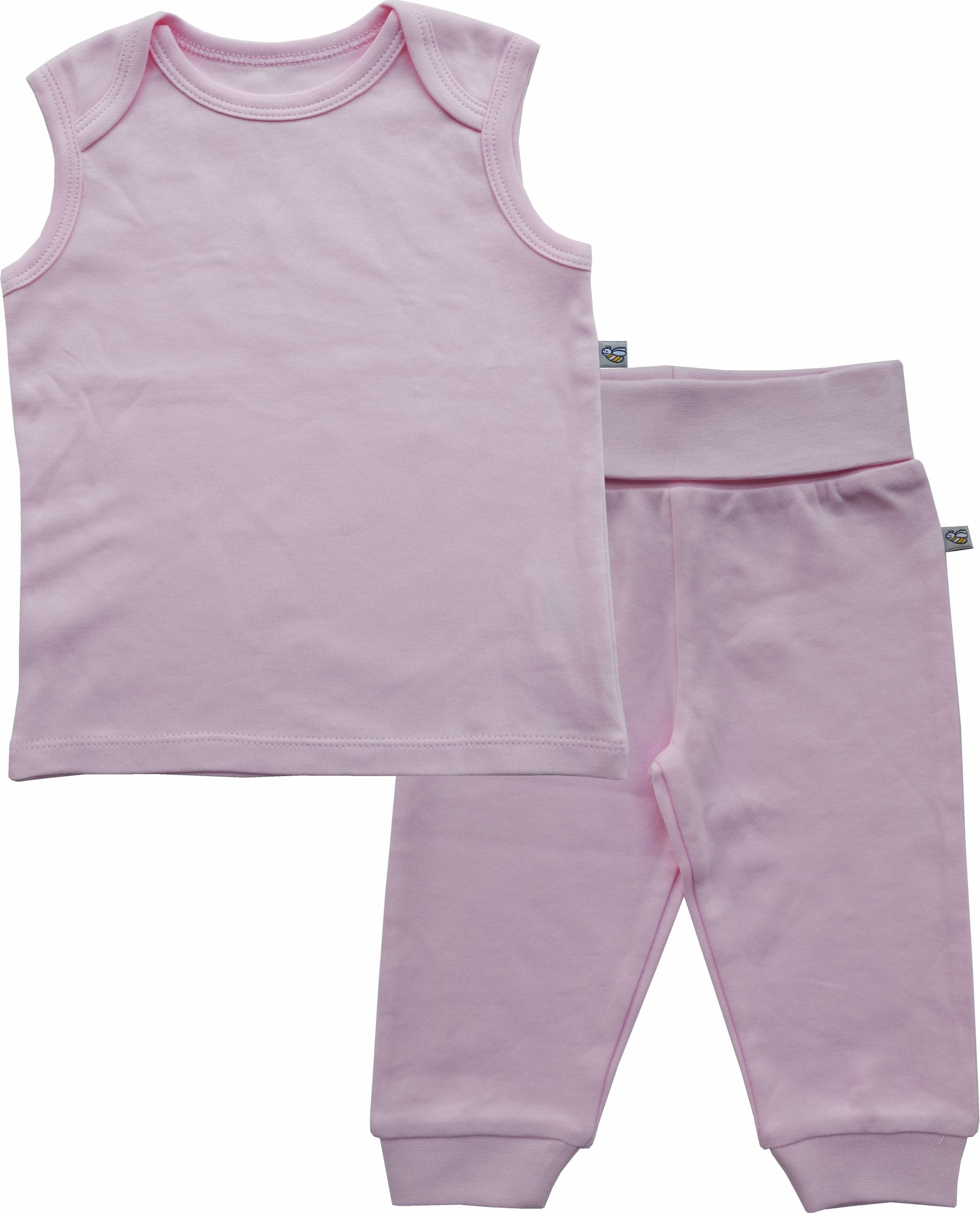 Pink Vest + Pink Pant Set (100% Cotton Interlock Biowash)