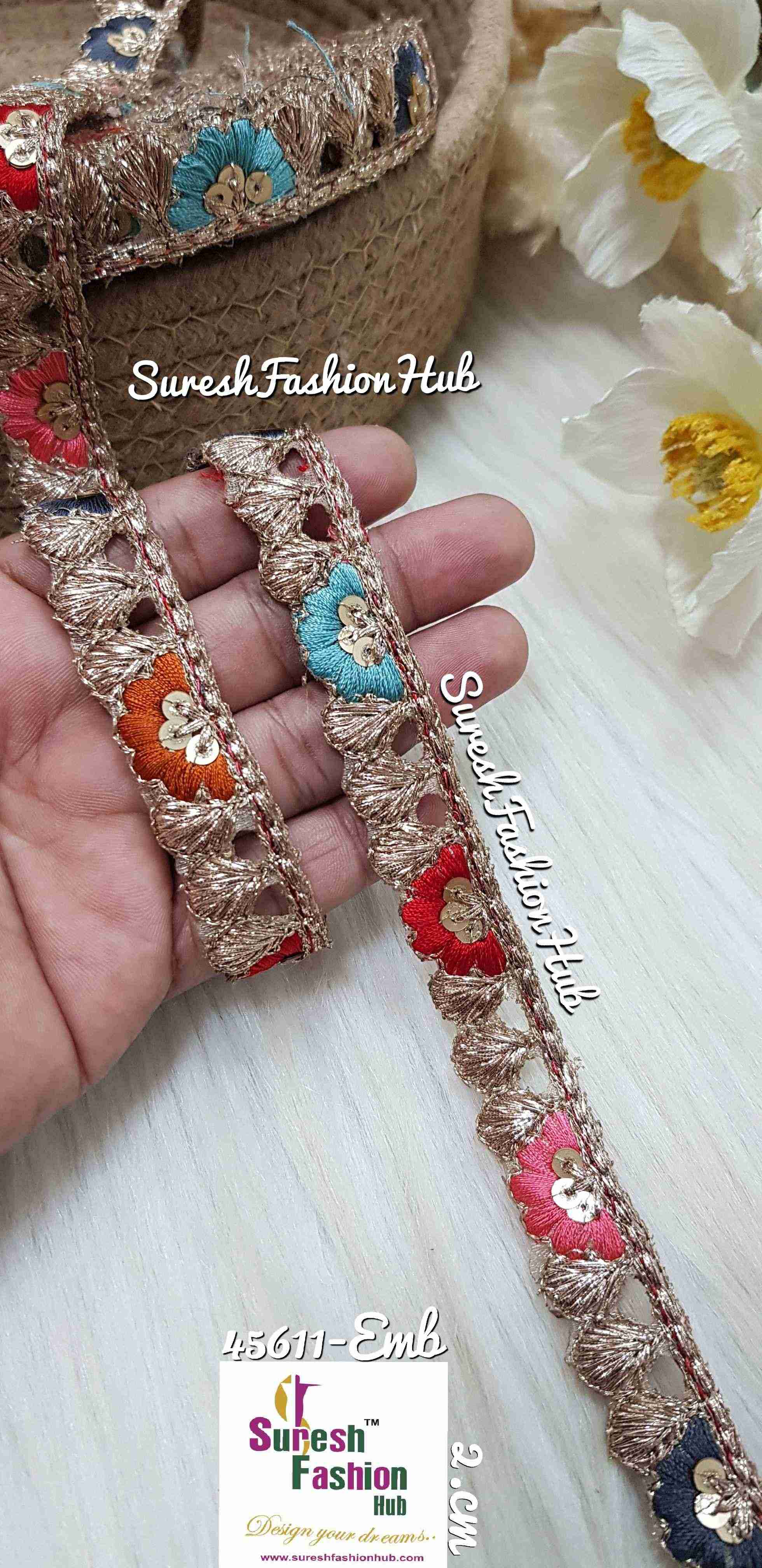 Floral Thread Embroidery Lace