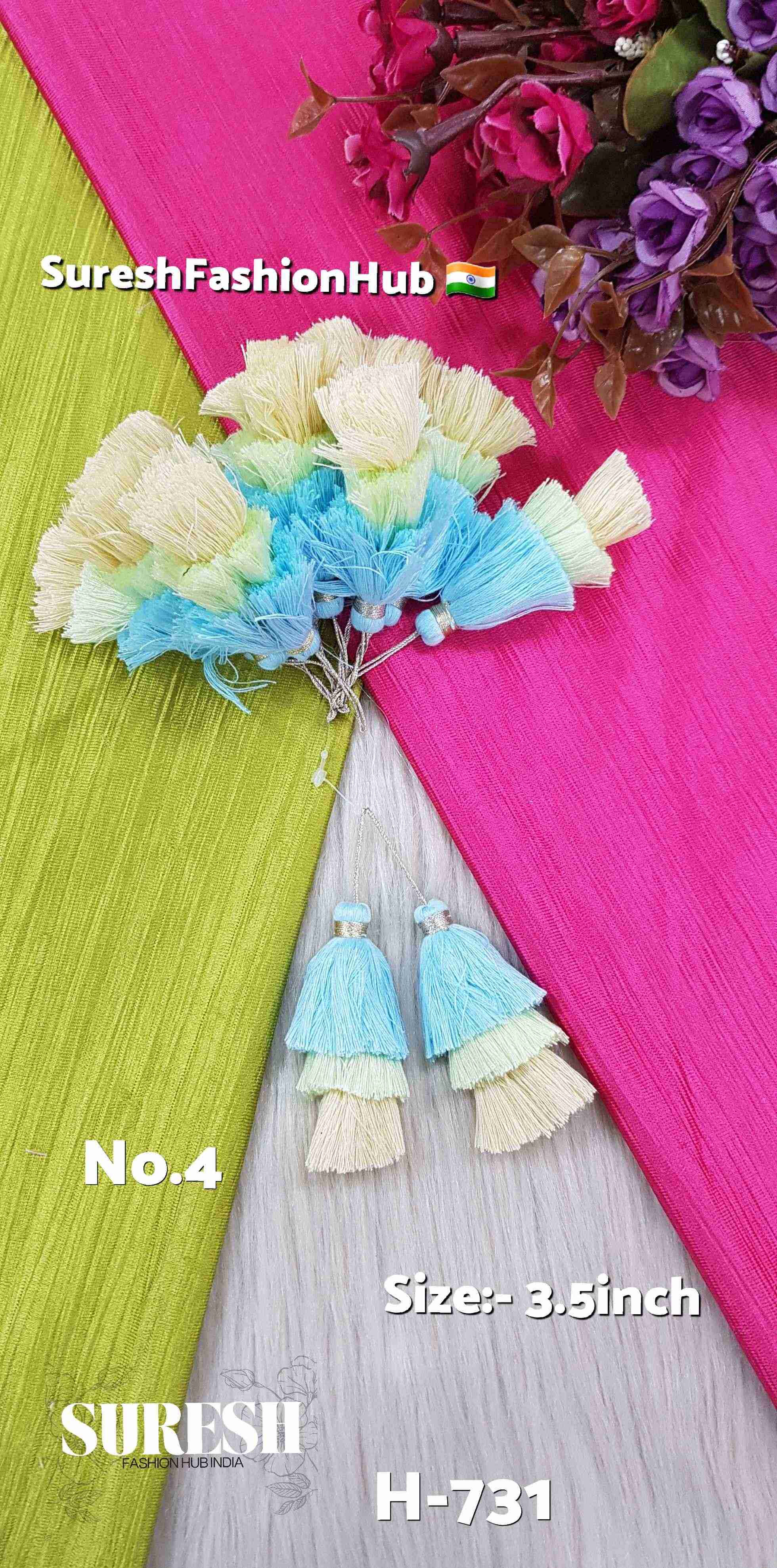 Ocean Mist Multicolor Tassel – Color No 4 : H-731