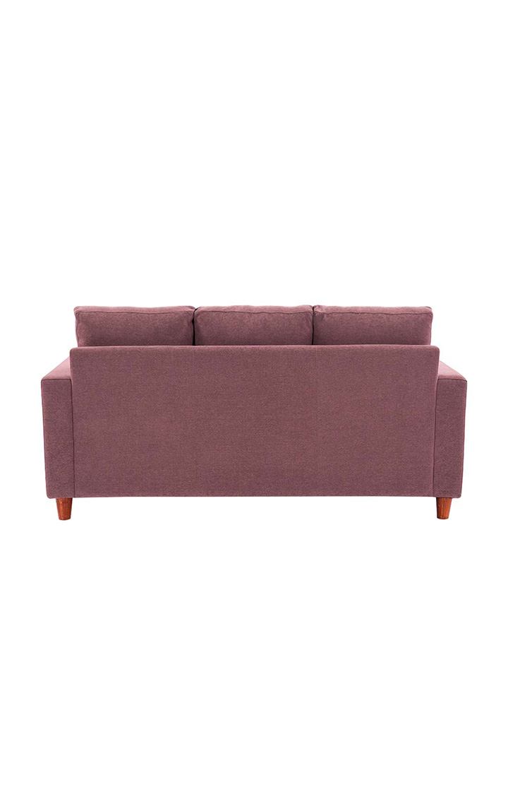 neudot Roman Sofa for Living Room |3 Persons Sofa|Premium Fabric with Cushioned Armrest | Solid Wood Frame|3 Seater in Ceramic Pink Color