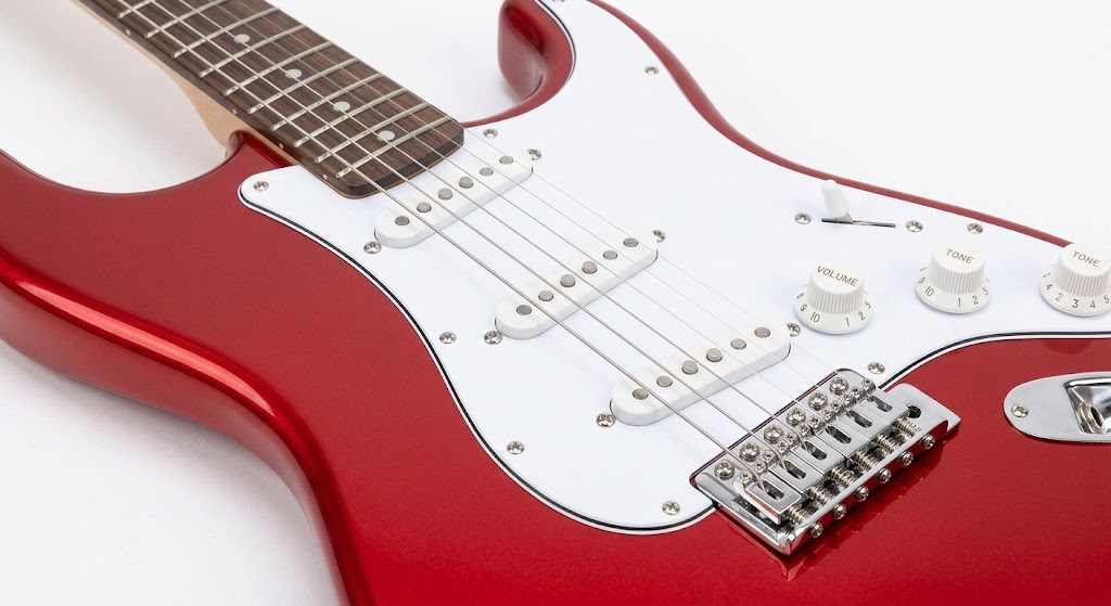 Unistar L-G1-MRD-PAK Electric Guitar Pack for Beginners, Metallic Red