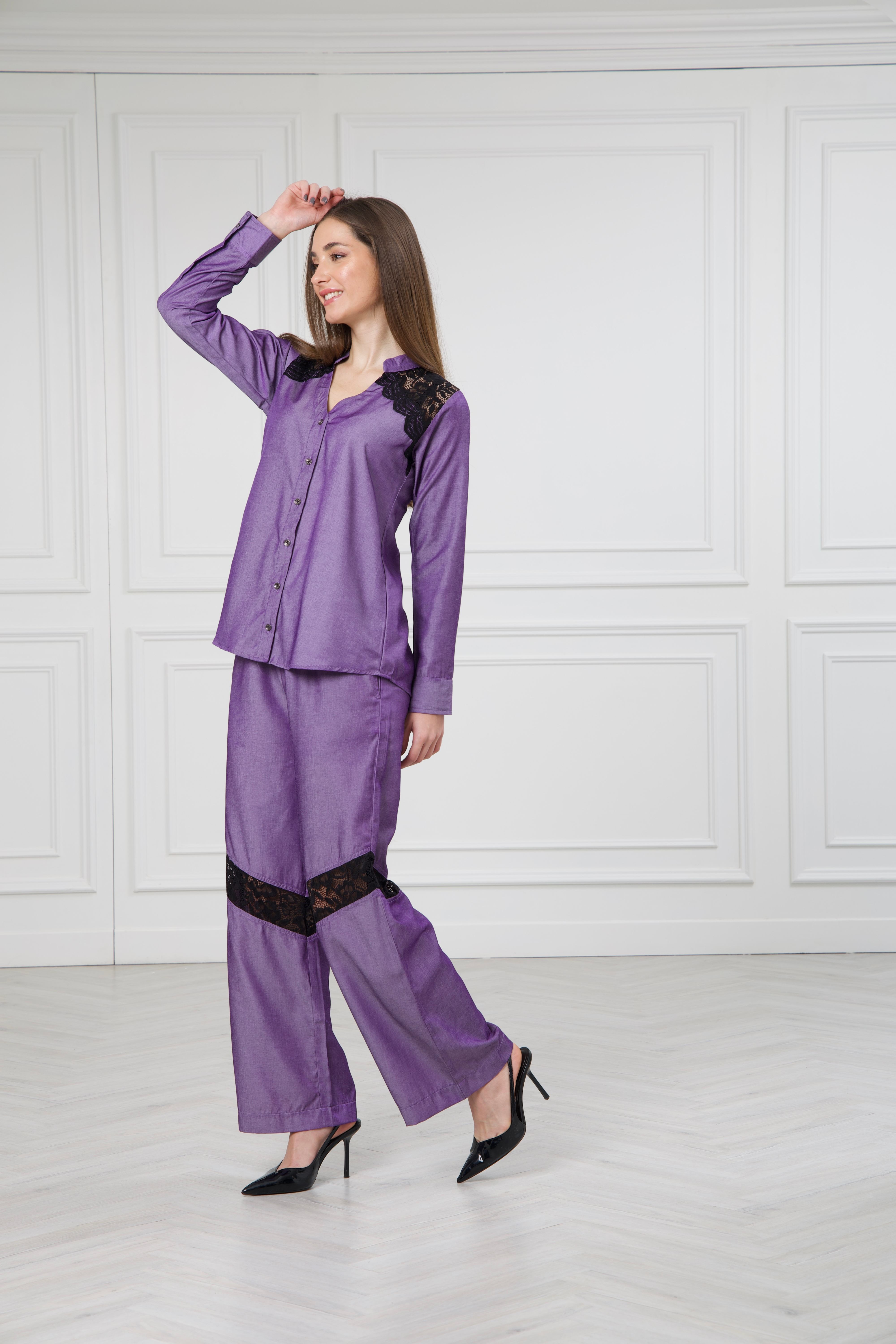 Purple lace coord