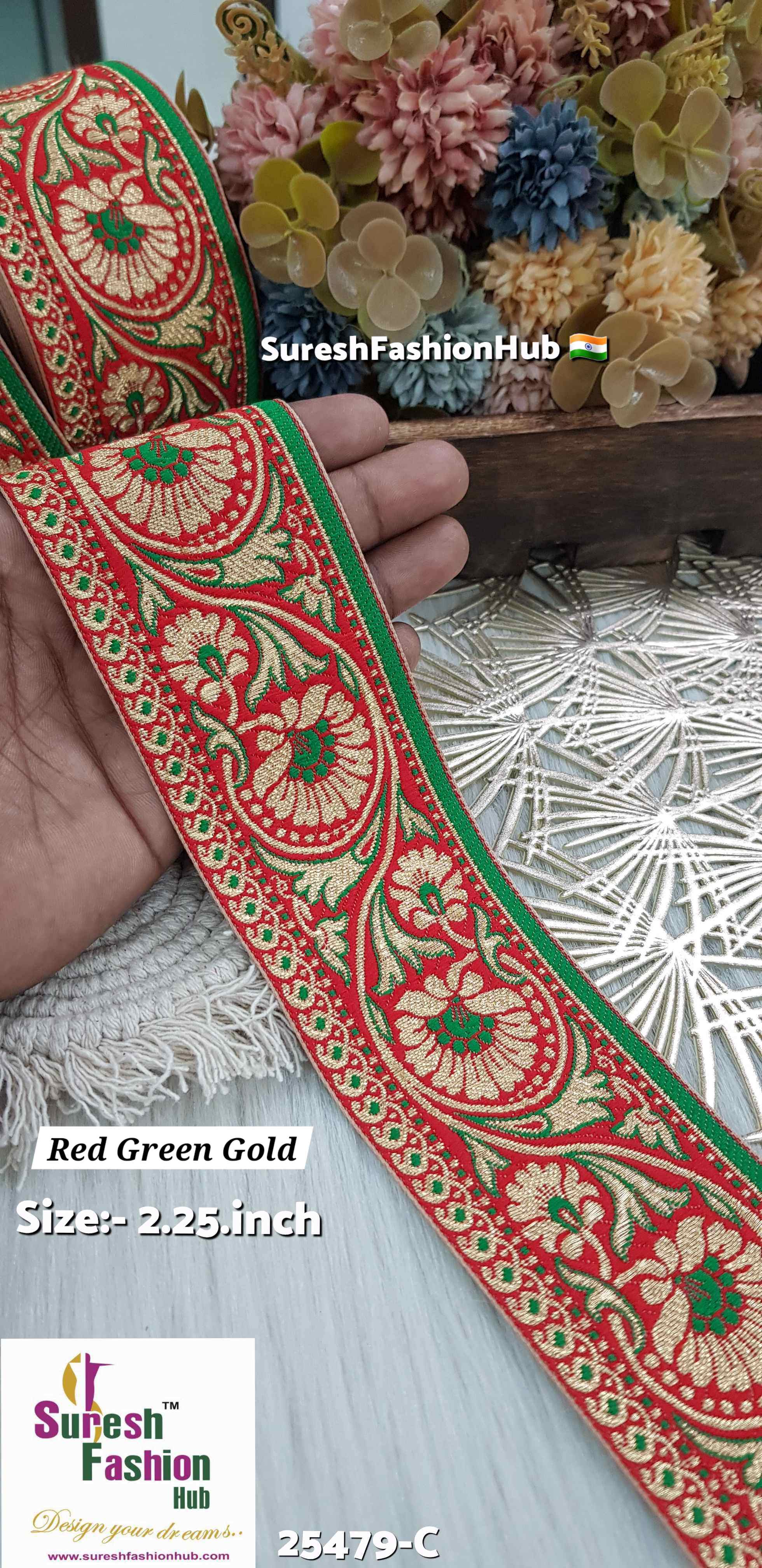 Certainly! Here are some ALT text suggestions that incorporate a variety of keywords to help improve your visibility on Google: 1. "Navratri Banarasi Laces - Traditional Indian Festive Laces" 2. "Golden Silver Banarasi Lace - Elegant Metallic Trims for Garments" 3. "Cutwork Banarasi Laces - Intricate Openwork Designs"