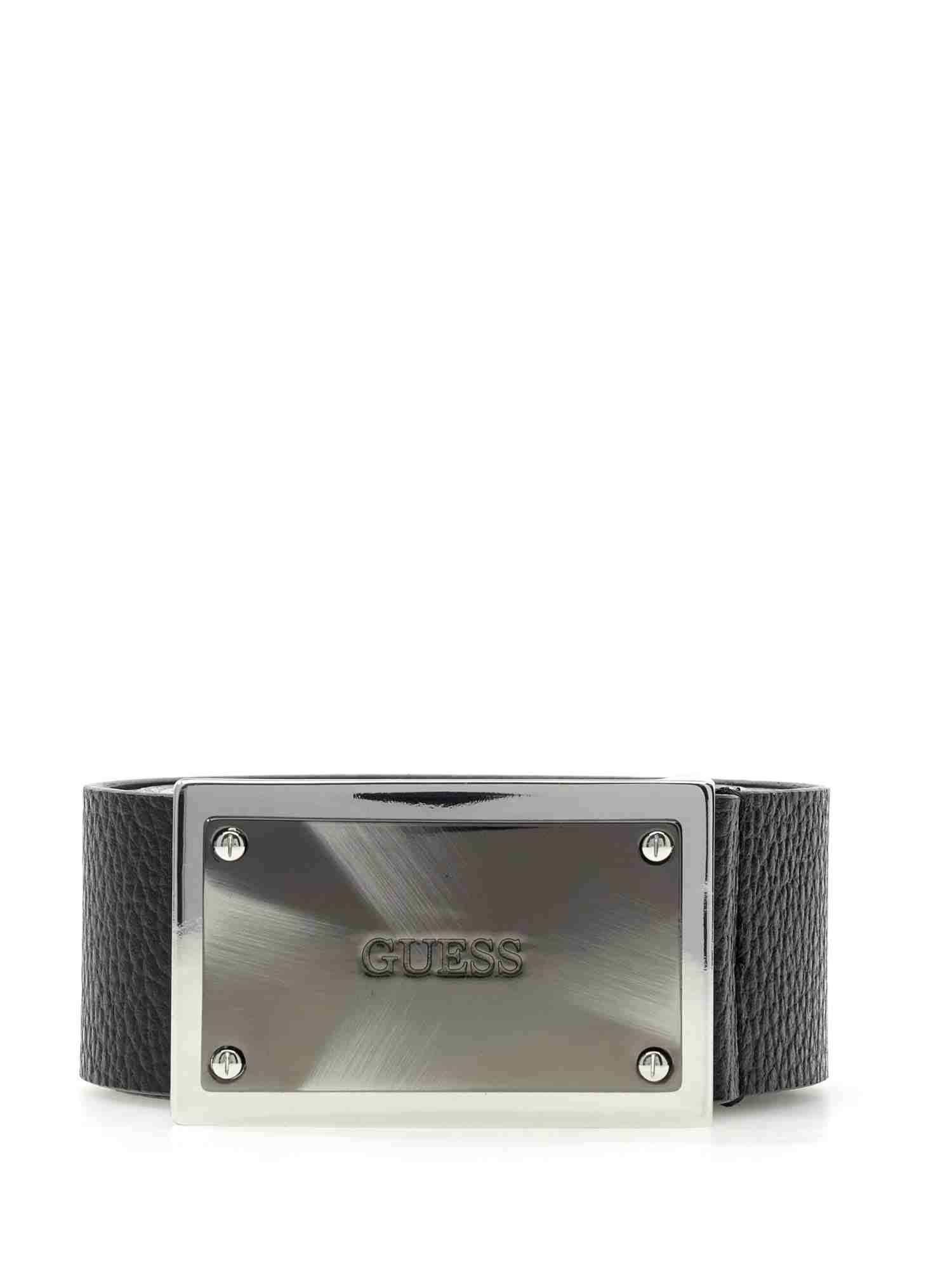 Guess Black Leather Solid Men Belt