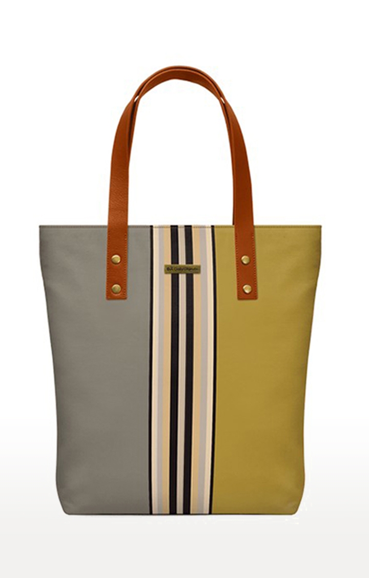 DailyObjects | Women's Olive & Mustard Classic Tote Bag 0