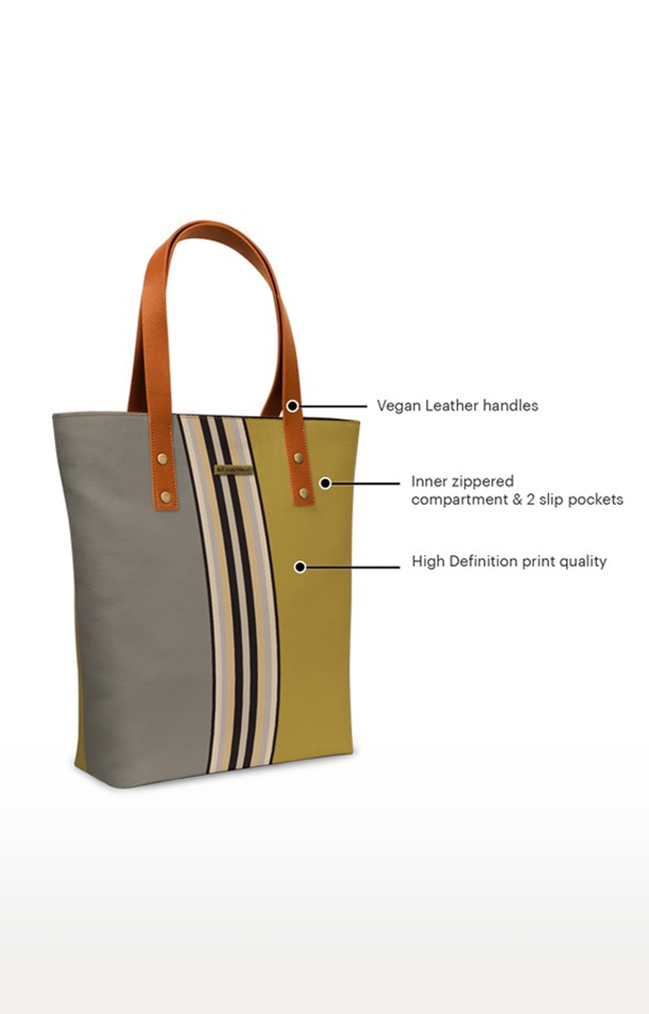 DailyObjects | Women's Olive & Mustard Classic Tote Bag 2