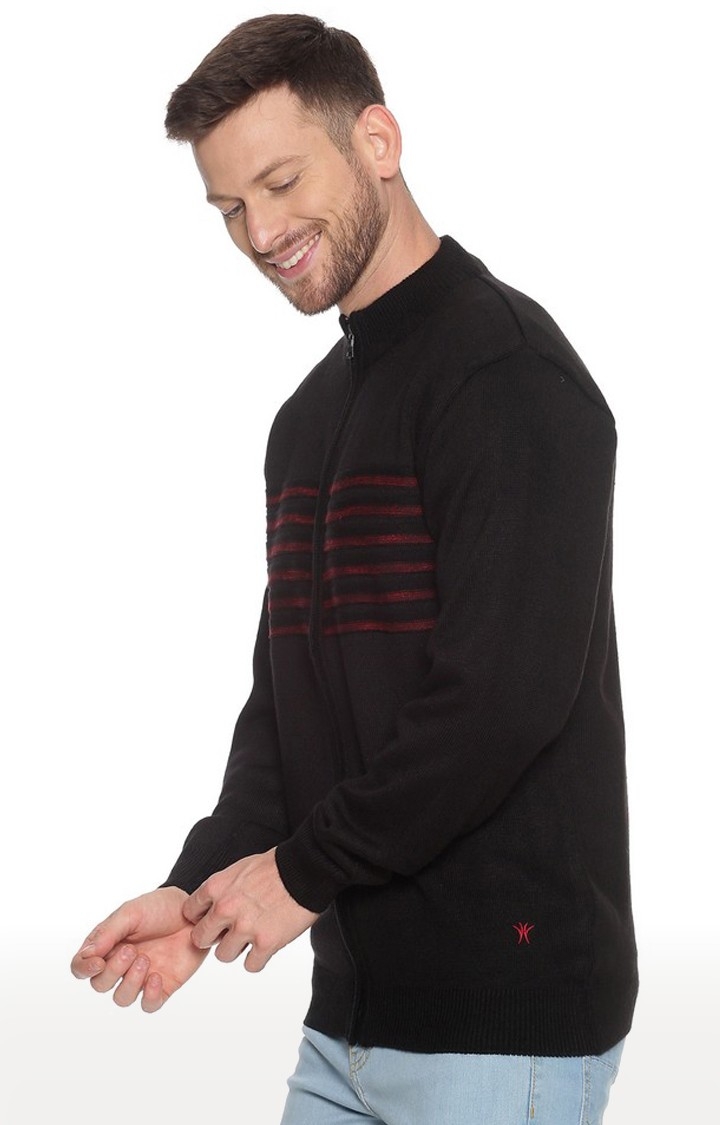 VENITIAN | Black Striped Sweater 1