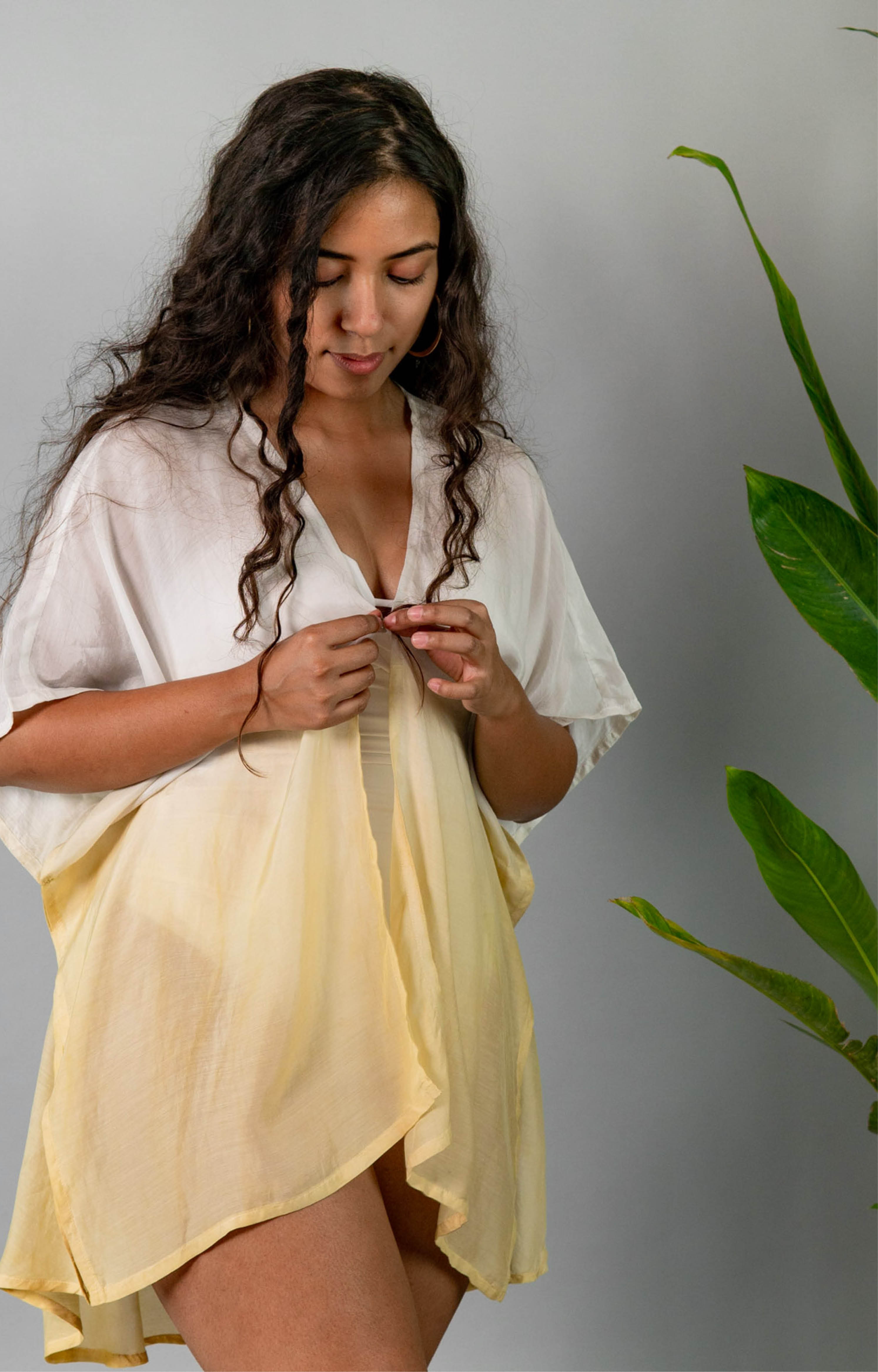 Morjim Natural Dyed Yellow Coverup