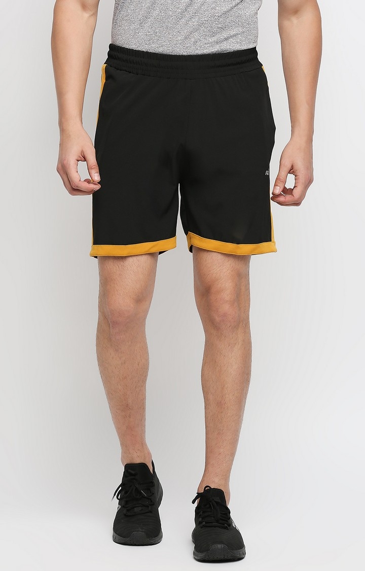 FITZ | Men's  Slim Fit Cotton Black Shorts