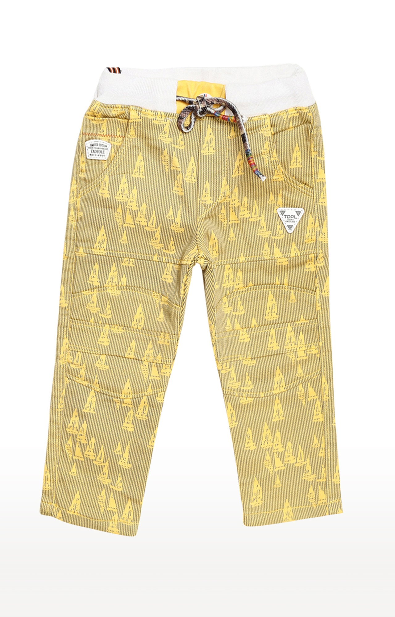 Tadpole | Yellow Printed Trousers 0