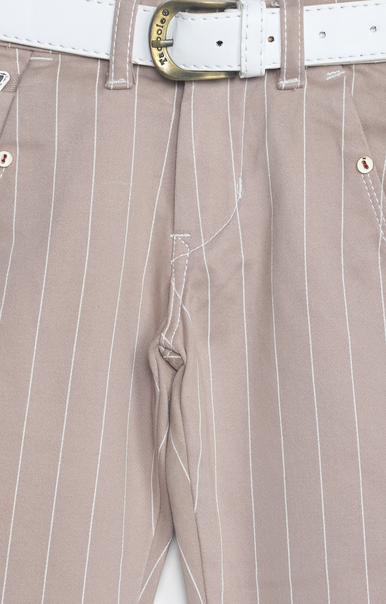Tadpole | Beige Striped Jeans 2