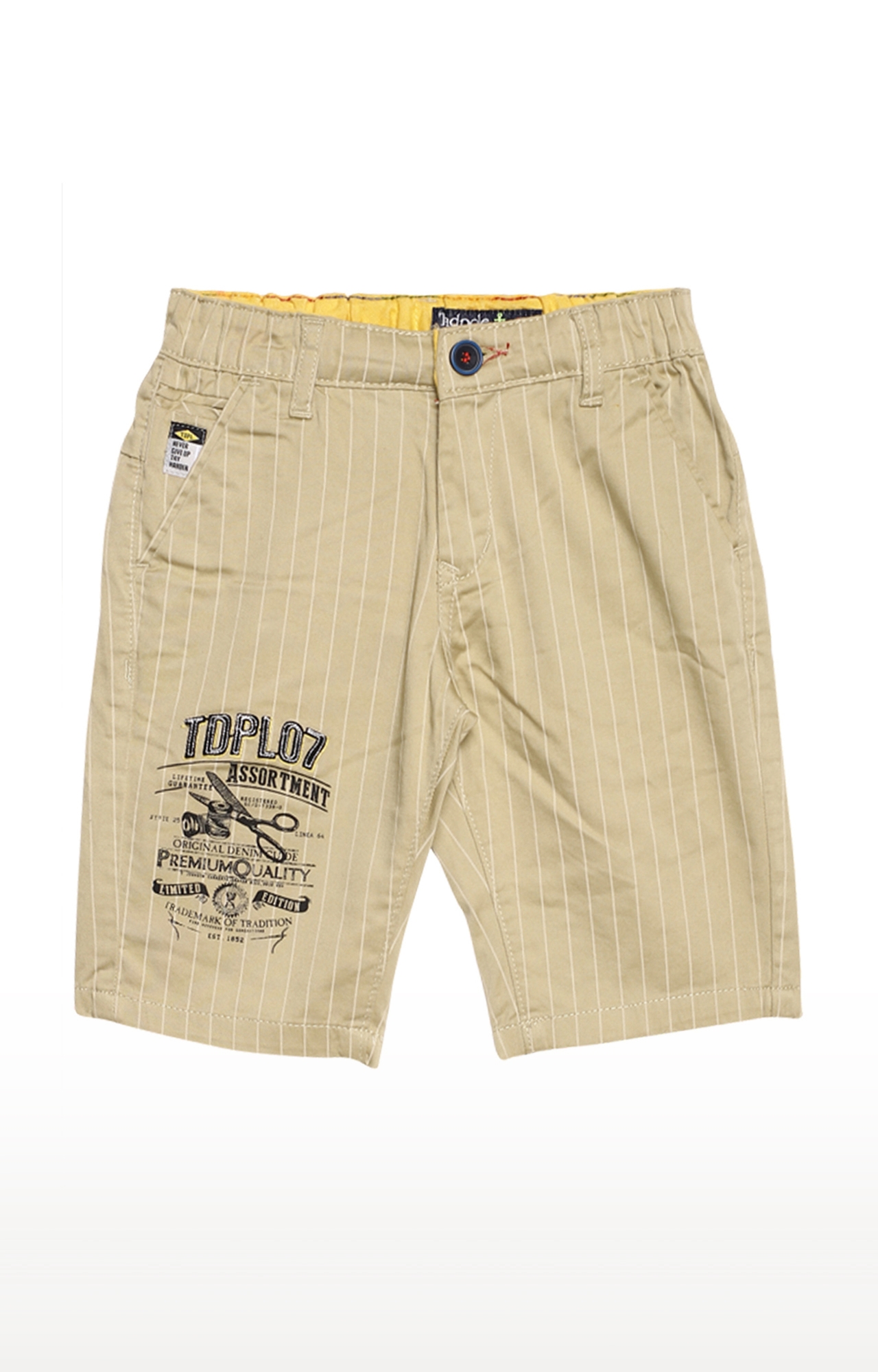 Tadpole | Beige Striped Shorts 0