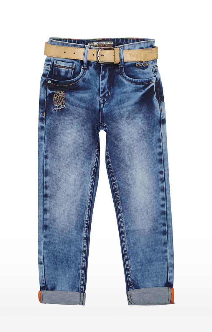 Tadpole | Blue Solid Jeans 0