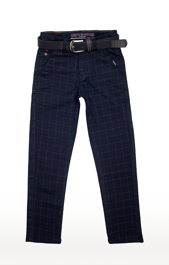 Tadpole | Blue Checked Trousers 0