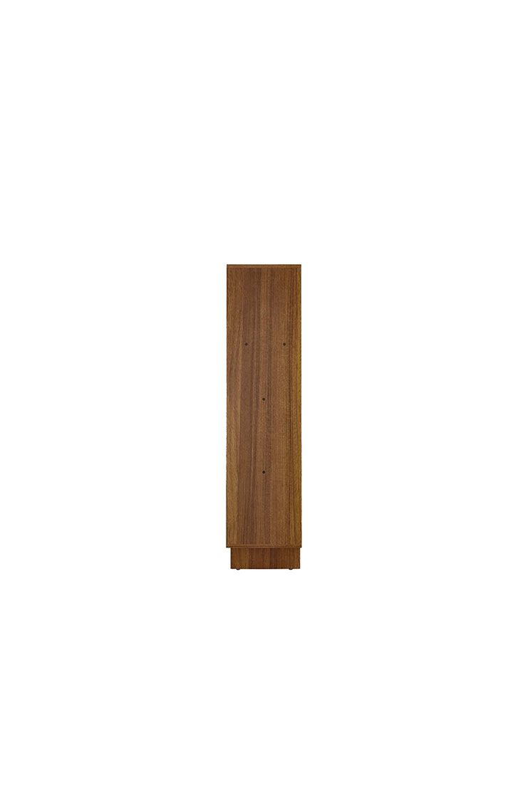 NEUDOT Haven Engineered Wood Semi-Open Bookshelf for Living Room | Open 4 Shelves Bookcase with 2 Door Cabinet Storage for Home & Office/ 1 Year Warranty (Finish Color - Leon Teak, Knock Down)