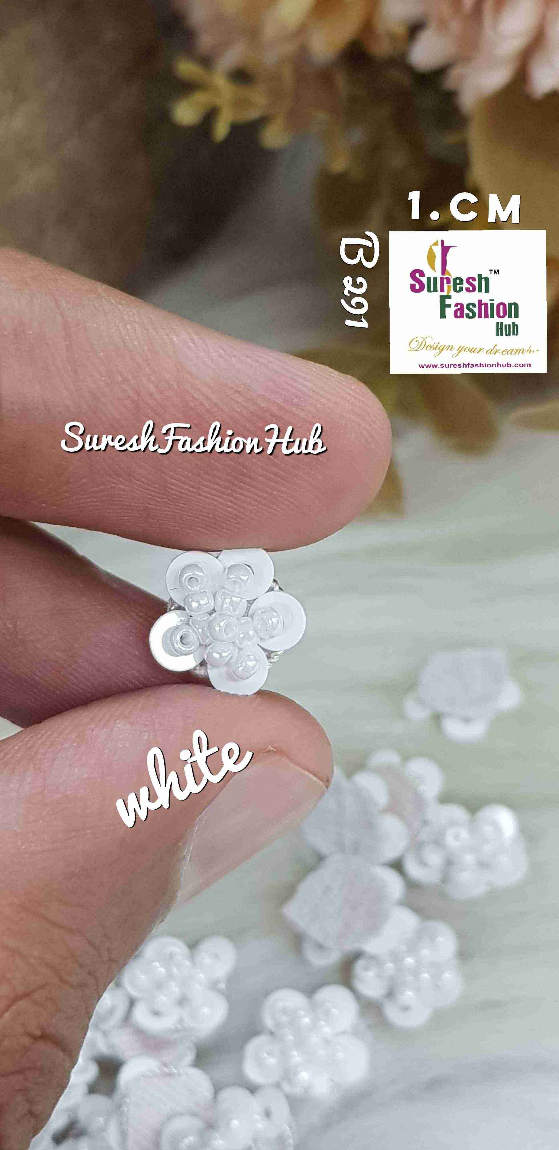 White Beads Floral Elegance Hand-Stitched Butties Pack