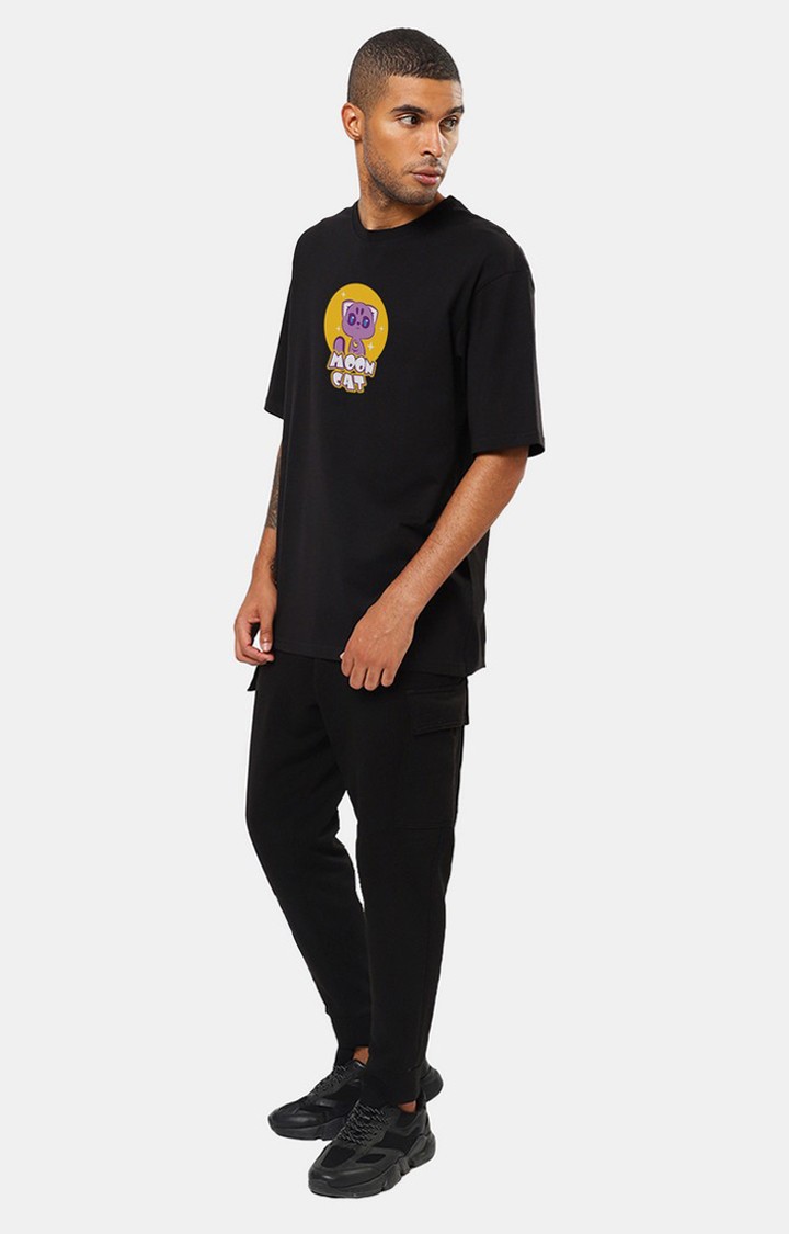 Moon cat Oversized Men's T-Shirt