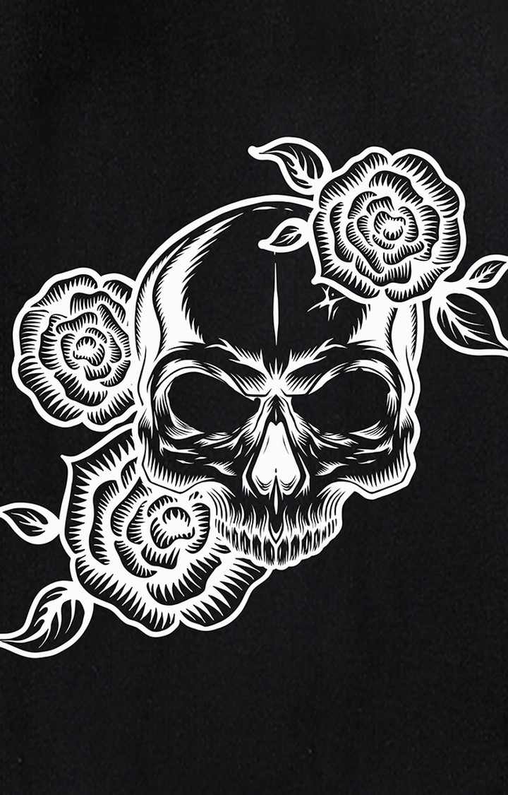 Skull And Rose Men's Oversized T-Shirt