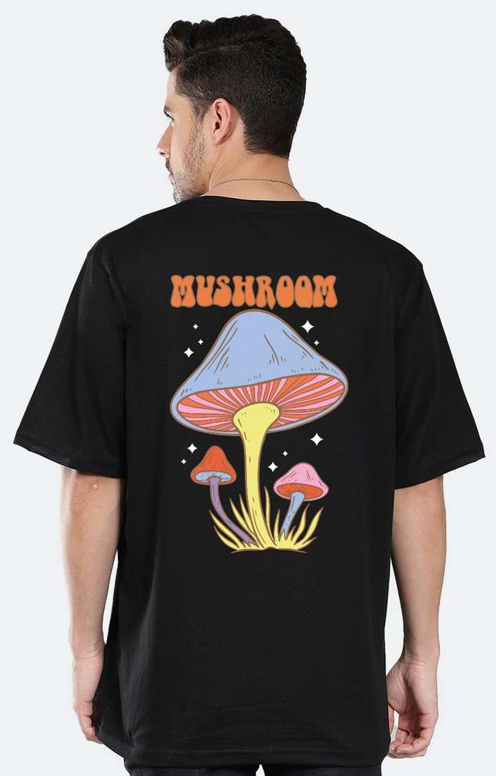 Mad Over Print | Mushroom Men's Oversized T-Shirt