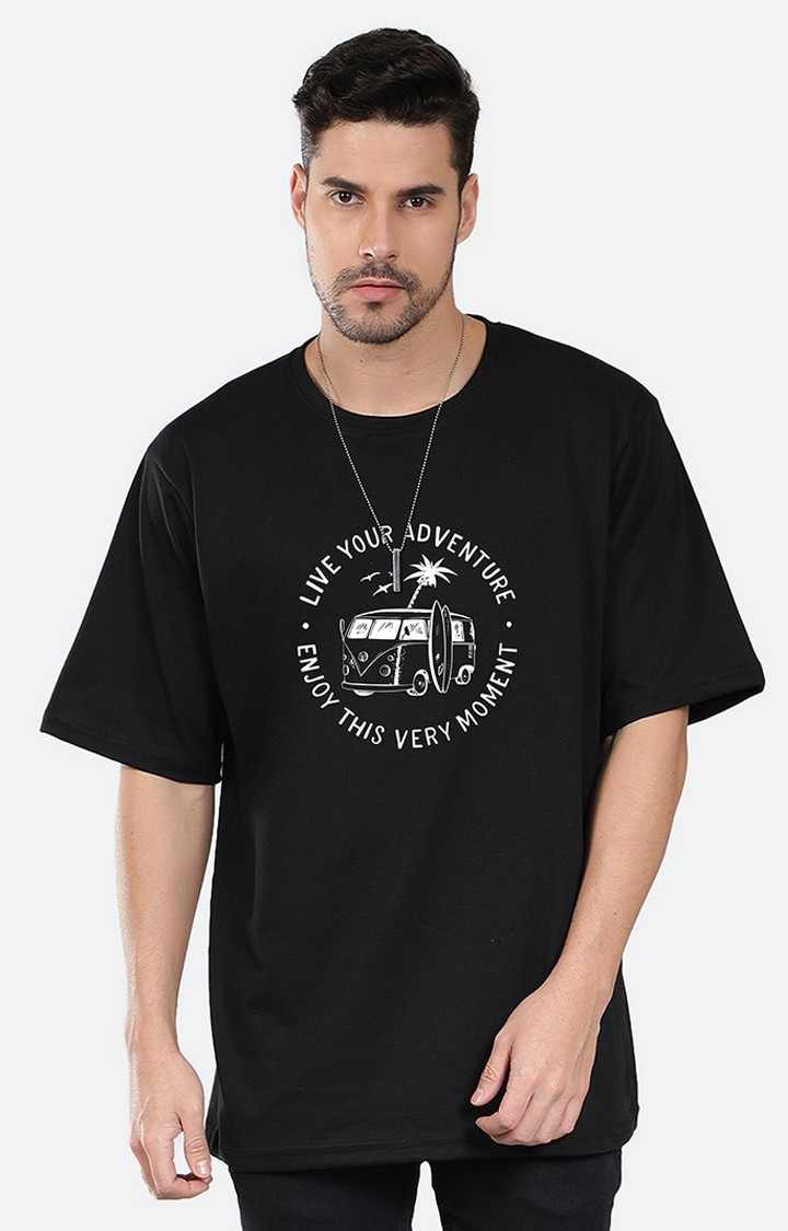 Mad Over Print | Live In Adventure Men's Oversized T-Shirt