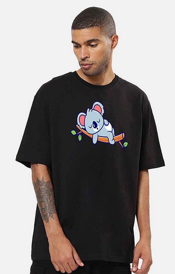 Mad Over Print | Sleepy Sloth Men's Oversized T-Shirt