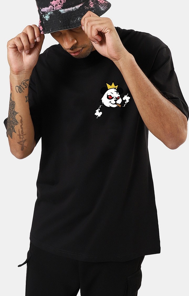Smoking Panda Men's Oversized T-Shirt